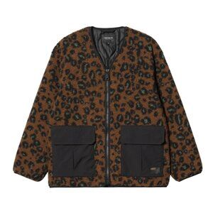 Carhartt WIP Devin Liner Jacket Tamarind / Black Camo Leopard Jacquard - I032244